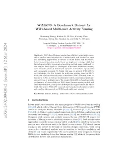 WiMANS: A Benchmark Dataset for WiFi-based Multi-user Activity Sensing