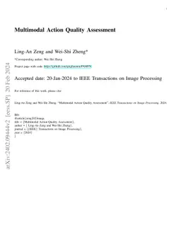 Multimodal Action Quality Assessment