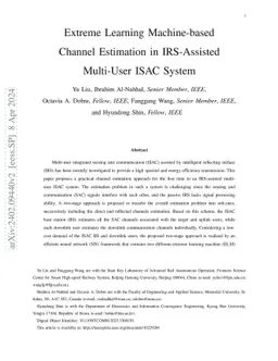 Extreme Learning Machine-based Channel Estimation in IRS-Assisted
  Multi-User ISAC System