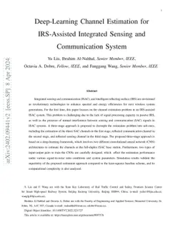 Deep-Learning Channel Estimation for IRS-Assisted Integrated Sensing and
  Communication System