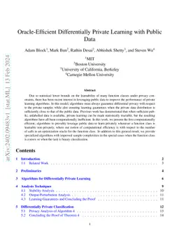 Oracle-Efficient Differentially Private Learning with Public Data