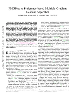 PMGDA: A Preference-based Multiple Gradient Descent Algorithm