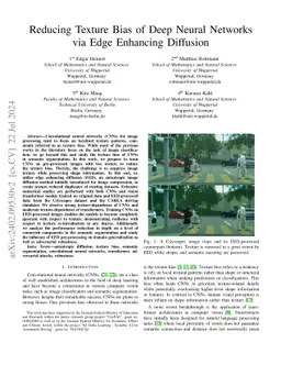 Reducing Texture Bias of Deep Neural Networks via Edge Enhancing
  Diffusion