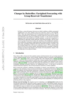 Changes by Butterflies: Farsighted Forecasting with Group Reservoir
  Transformer