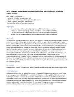 Large Language Model-Based Interpretable Machine Learning Control in
  Building Energy Systems
