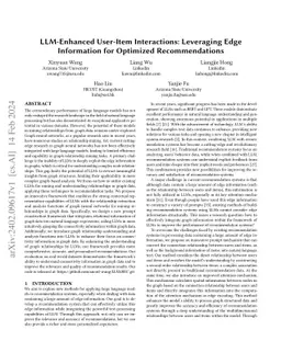LLM-Enhanced User-Item Interactions: Leveraging Edge Information for Optimized Recommendations