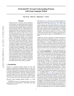 ProtChatGPT: Towards Understanding Proteins with Large Language Models