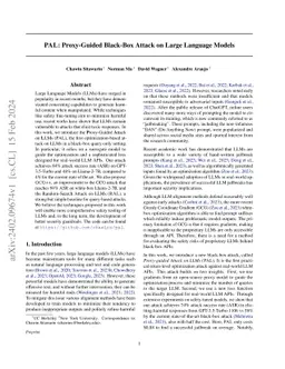 PAL: Proxy-Guided Black-Box Attack on Large Language Models