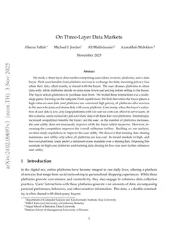 On Three-Layer Data Markets
