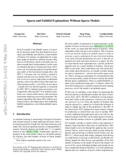Sparse and Faithful Explanations Without Sparse Models
