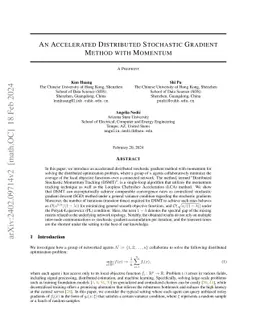 An Accelerated Distributed Stochastic Gradient Method with Momentum