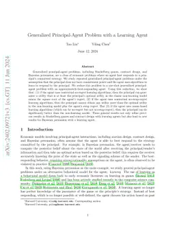 Generalized Principal-Agent Problem with a Learning Agent