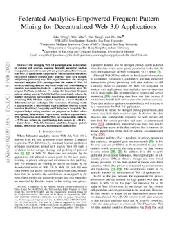 Federated Analytics-Empowered Frequent Pattern Mining for Decentralized
  Web 3.0 Applications