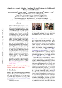Align before Attend: Aligning Visual and Textual Features for Multimodal
  Hateful Content Detection