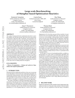 Large-scale Benchmarking of Metaphor-based Optimization Heuristics