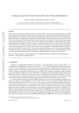 Conjugacy properties of multivariate unified skew-elliptical
  distributions