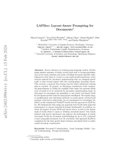 LAPDoc: Layout-Aware Prompting for Documents