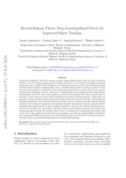 Beyond Kalman Filters: Deep Learning-Based Filters for Improved Object
  Tracking