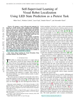 Self-Supervised Learning of Visual Robot Localization Using LED State
  Prediction as a Pretext Task