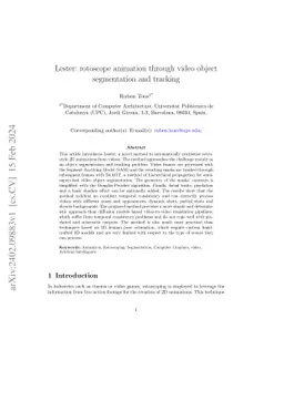 Lester: rotoscope animation through video object segmentation and
  tracking