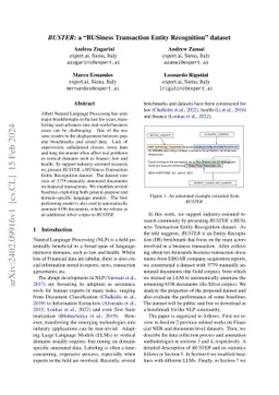 BUSTER: a "BUSiness Transaction Entity Recognition" dataset