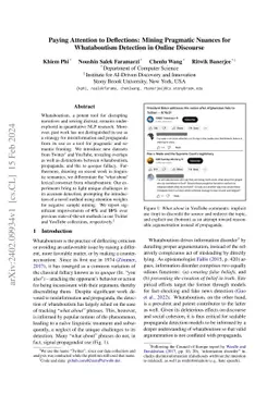 Paying Attention to Deflections: Mining Pragmatic Nuances for
  Whataboutism Detection in Online Discourse