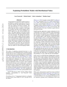 Explaining Probabilistic Models with Distributional Values