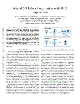 Neural 5G Indoor Localization with IMU Supervision