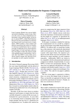 Multi-word Tokenization for Sequence Compression