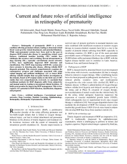 Current and future roles of artificial intelligence in retinopathy of
  prematurity