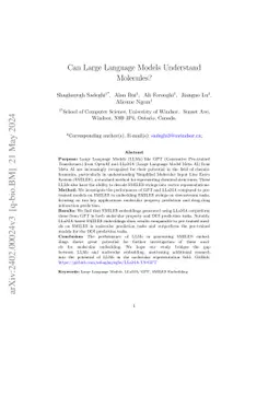 Can Large Language Models Understand Molecules?