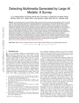Detecting Multimedia Generated by Large AI Models: A Survey