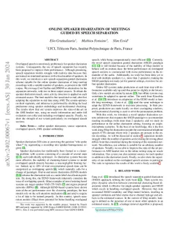 Online speaker diarization of meetings guided by speech separation