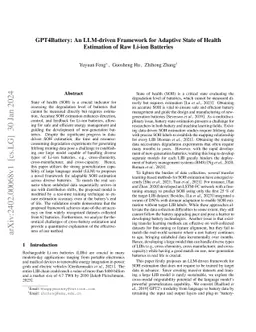 GPT4Battery: An LLM-driven Framework for Adaptive State of Health
  Estimation of Raw Li-ion Batteries
