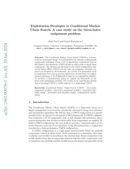 Exploitation Strategies in Conditional Markov Chain Search: A case study
  on the three-index assignment problem