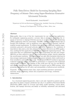 Fully Data-Driven Model for Increasing Sampling Rate Frequency of
  Seismic Data using Super-Resolution Generative Adversarial Networks