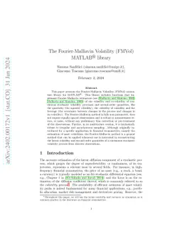 The Fourier-Malliavin Volatility (FMVol) MATLAB library