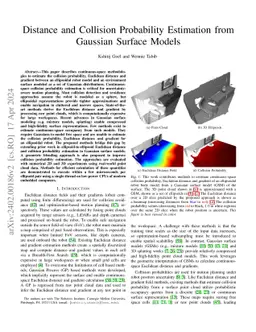 Distance and Collision Probability Estimation from Gaussian Surface Models