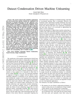 Dataset Condensation Driven Machine Unlearning