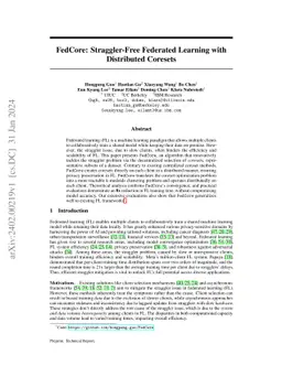 FedCore: Straggler-Free Federated Learning with Distributed Coresets