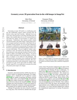 Geometry aware 3D generation from in-the-wild images in ImageNet
