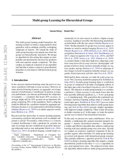 Multi-group Learning for Hierarchical Groups