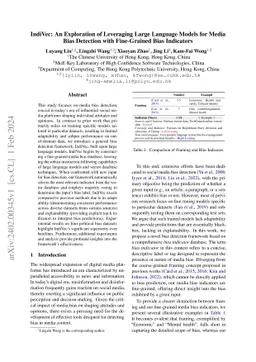 IndiVec: An Exploration of Leveraging Large Language Models for Media
  Bias Detection with Fine-Grained Bias Indicators