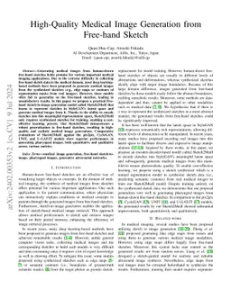 High-Quality Medical Image Generation from Free-hand Sketch