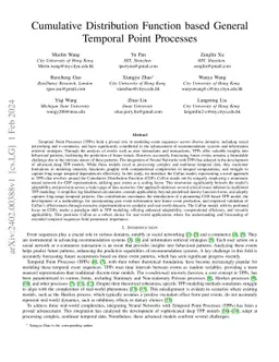 Cumulative Distribution Function based General Temporal Point Processes
