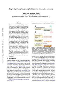 Improving Dialog Safety using Socially Aware Contrastive Learning