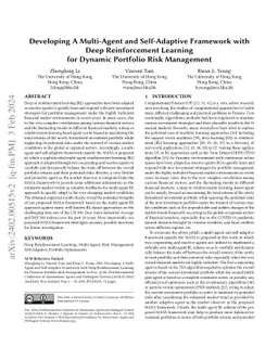 Developing A Multi-Agent and Self-Adaptive Framework with Deep
  Reinforcement Learning for Dynamic Portfolio Risk Management