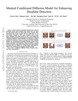 Masked Conditional Diffusion Model for Enhancing Deepfake Detection
