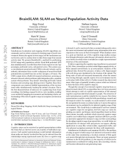 BrainSLAM: SLAM on Neural Population Activity Data