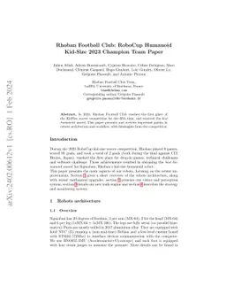 Rhoban Football Club: RoboCup Humanoid Kid-Size 2023 Champion Team Paper